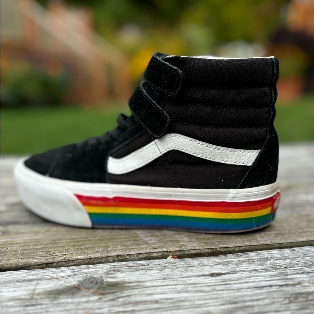 Vans SK8-Hi stack form rainbow pride shoes